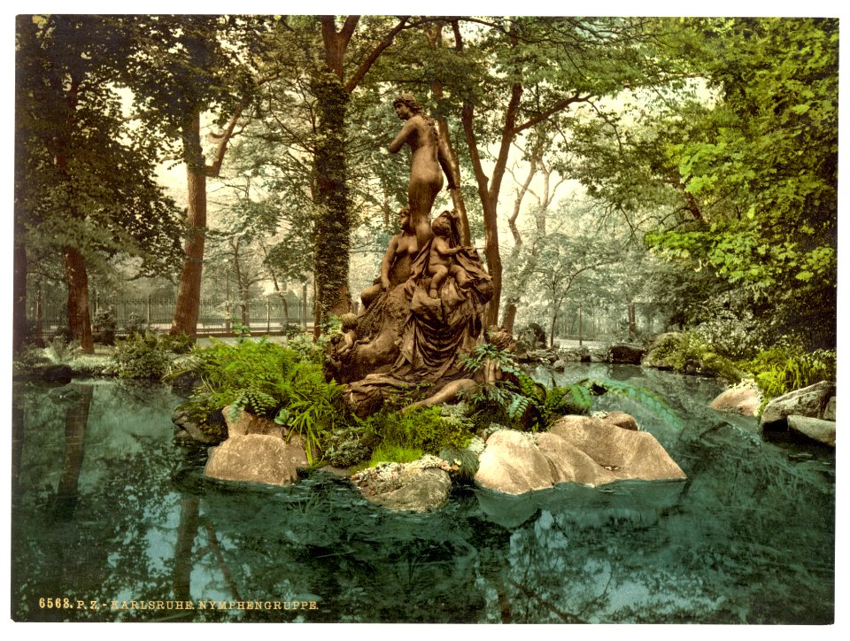 Group of Nymphs in Park Lake, Karlsruhe, Baden, Germany-LCCN2002713597