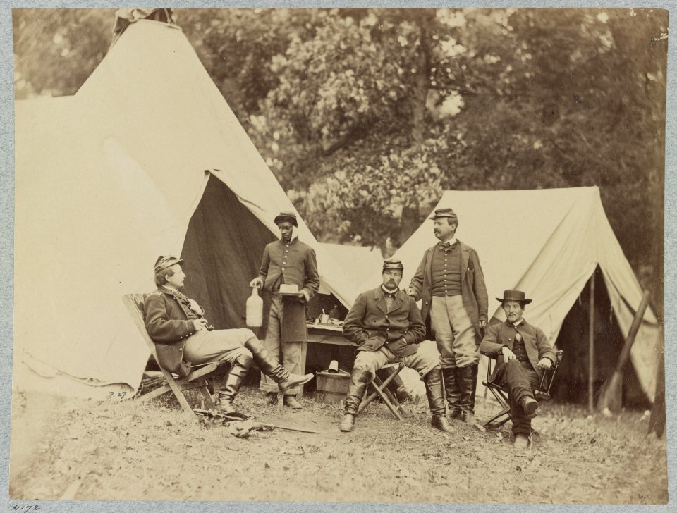 Group of officers at Headquarters Army of Potomac, June 1863 LCCN2013647771
