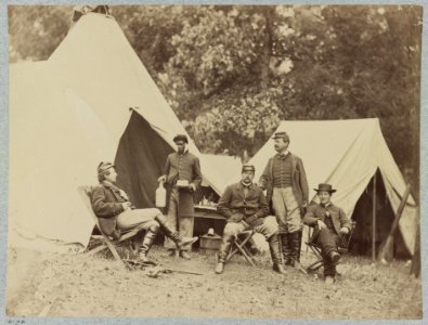Group of officers at Headquarters Army of Potomac, June 1863 LCCN2013647771