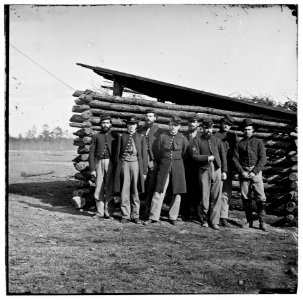 Group of officers on The Plateau, City Point, Va. LOC cwpb.01965