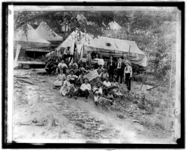 Group of striking union miners & the familys living in tents, Lick Creek, W.Va., (4-12-22) LCCN2016852472