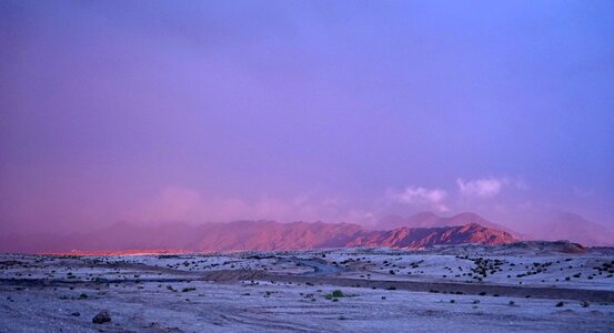 Mist sunset pink and purple
