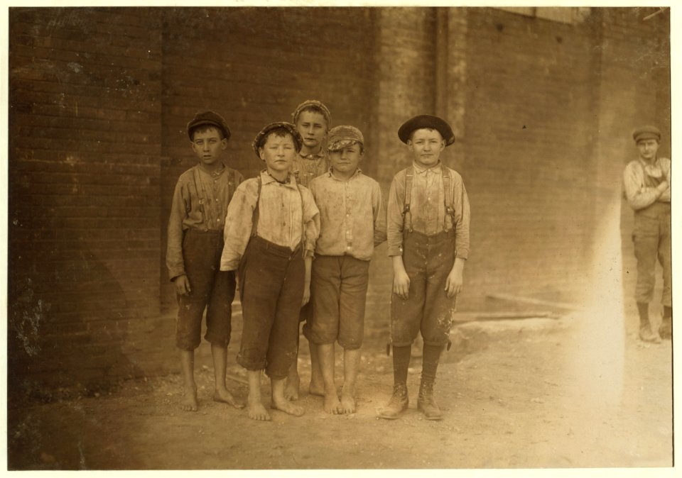 Group of Sweepers in Pell City Cotton Mill arranged by the Overseer. Superintendent of mill is also Mayor of Pell City. LOC nclc.01922