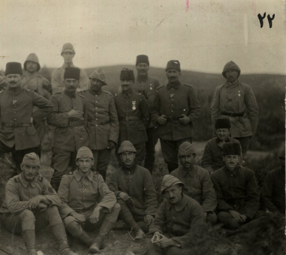 Group of Ottoman officers at the front of Gallipoli