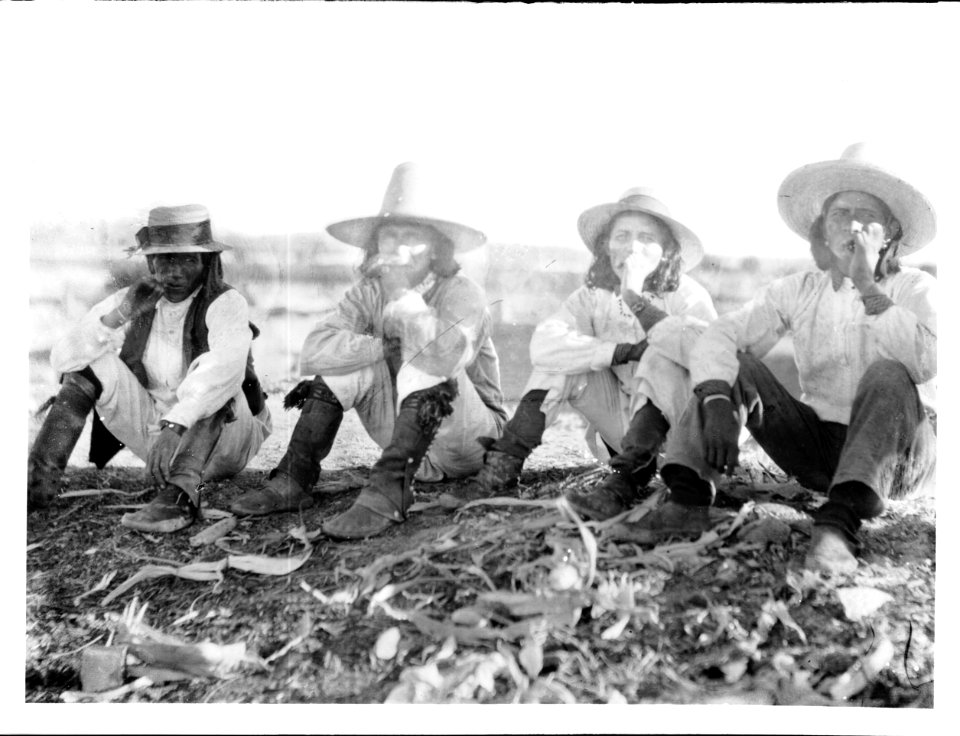 Group of Pueblo Indians at the pueblo of Isleta, New Mexico, ca.1898 (CHS-3920)