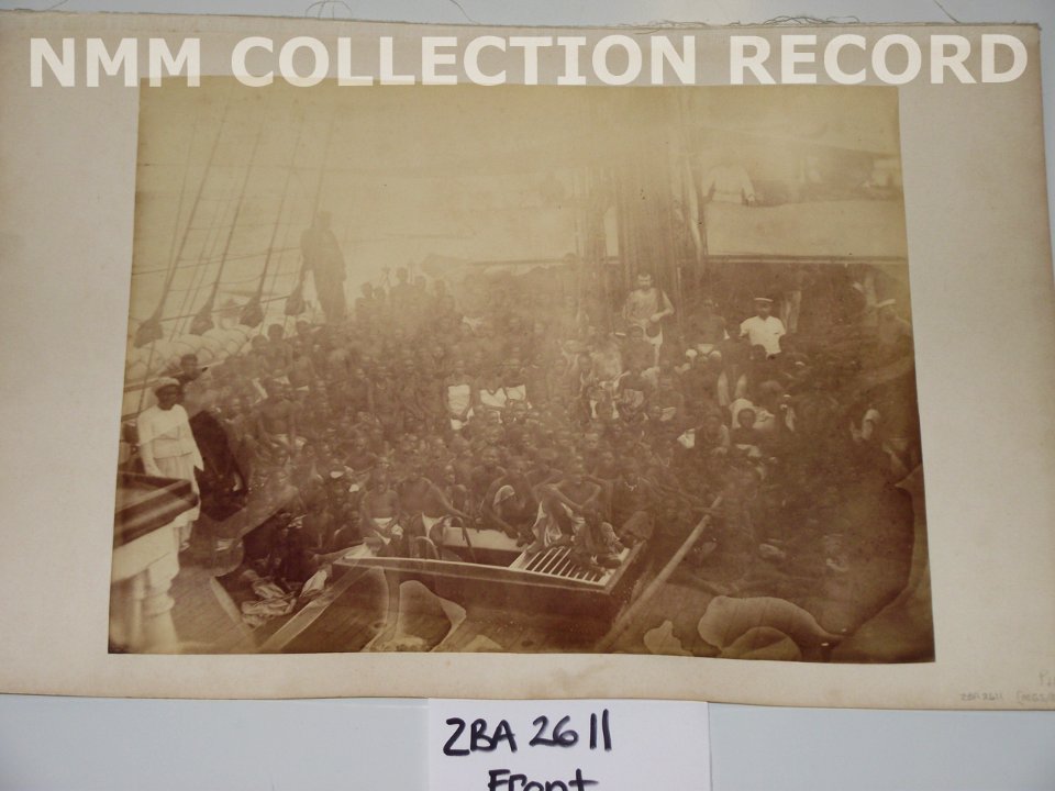 Group of slaves aboard ship RMG RT1381