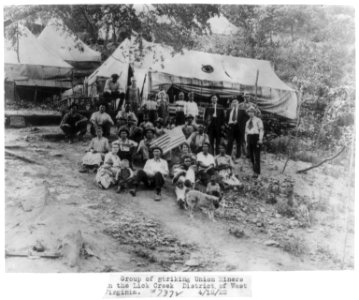 Group of striking Union miners in the Lick Creek district of West Va. LCCN2002697169