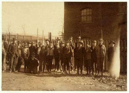 Group of workers in Indian Head Mills. Youngest ones would not be photo'd. (See label 1839.) LOC nclc.01961
