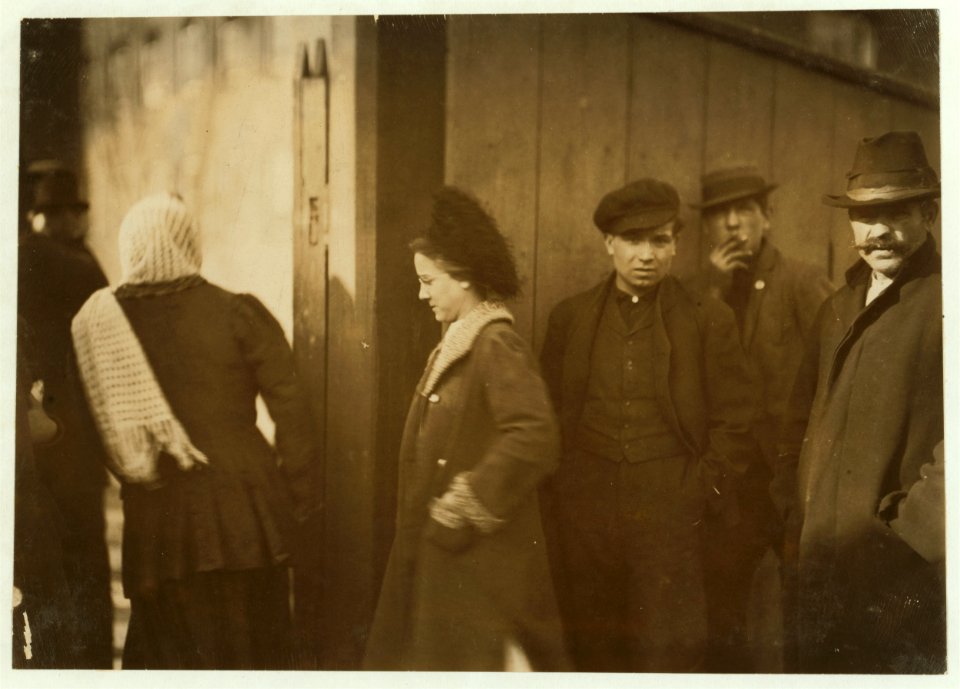 Group of workers at Dwight Mfg. Co. Anaemic girl with spectacles. An adolescent in need of fresh air and less confinement. LOC cph.3a27626