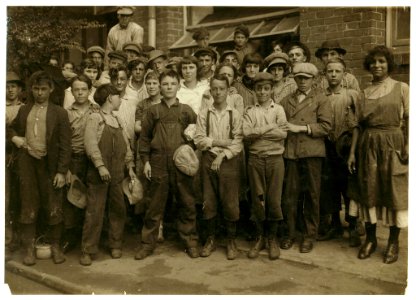 Group of workers in Lane Cotton Mill, New Orleans, showing the youngest workers, and typical of conditions in New Orleans. Violations of the law are rare. LOC nclc.02876
