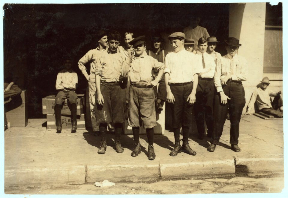 Group of youngest workers in Irby Tobacco Factory, New Orleans. Very few youngsters there, and none under age. LOC nclc.04923