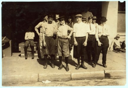 Group of youngest workers in Irby Tobacco Factory, New Orleans. Very few youngsters there, and none under age. LOC nclc.04923