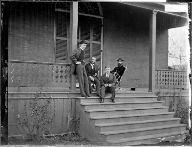 Group on porch - NARA - 525750