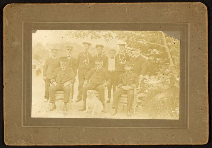 Group portrait of naval personnel including an African American hospital steward LCCN2010651605