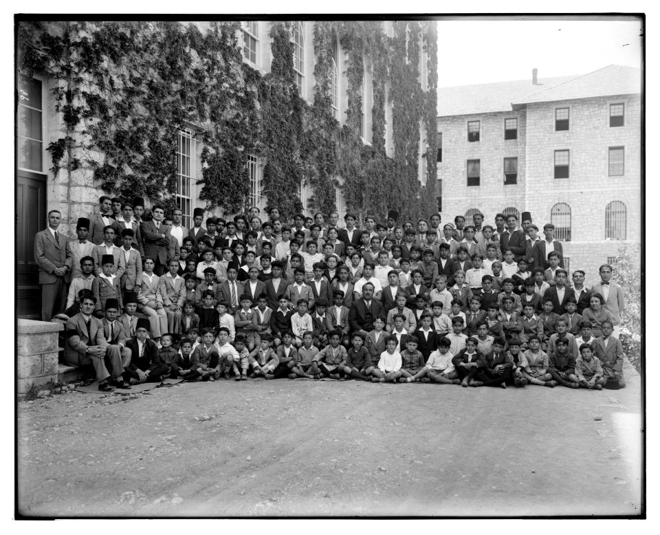 Group portrait of students and teachers at the American University, Beirut LOC matpc.07112