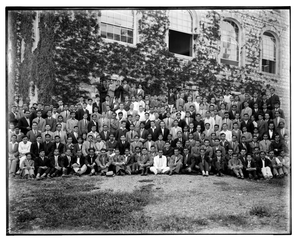 Group portrait of students at the American University, Beirut LOC matpc.07110