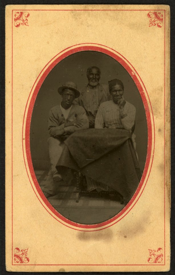 Group portrait of three African Americans, two men and one woman LCCN2010650825