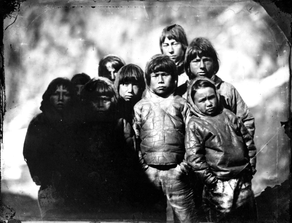 Group portrait of Inuit boys RMG G04266