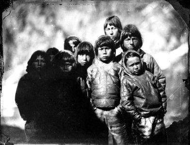 Group portrait of Inuit boys RMG G04266 photo
