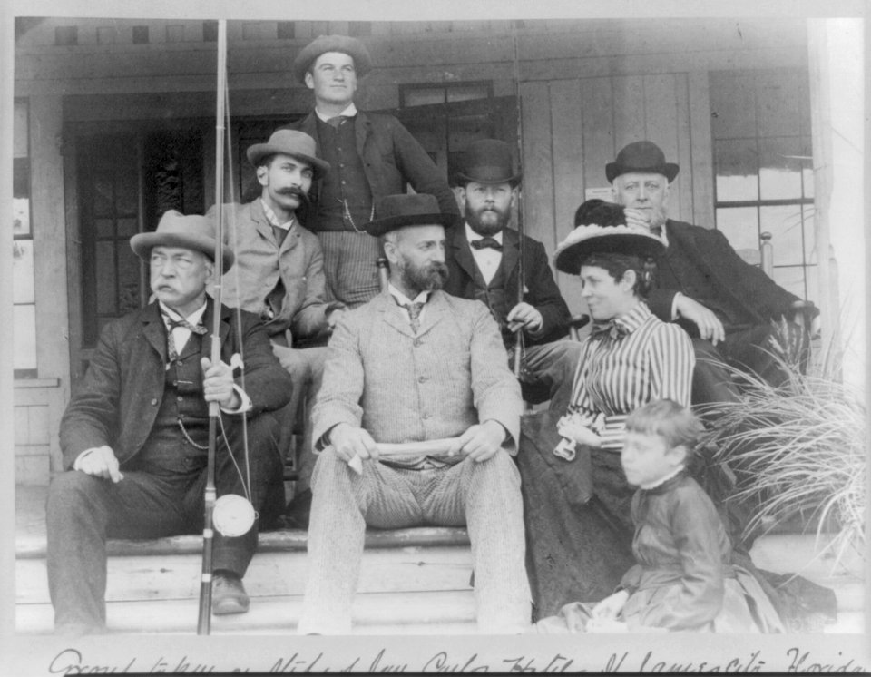 Group taken on steps of San Carlos Hotel, St. James City, Fla. LCCN2002711533