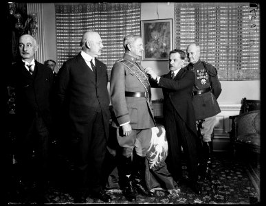 Group- John W. Weeks, 2nd from left, and John J. Pershing, center LCCN2016891851