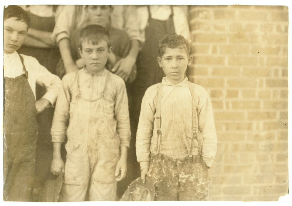 Groups of doffers, etc., all working in the Liberty Cotton Mill, Clayton, N.C., taken at 10-00 A.M., October 29th, 1912. I saw a few very young spinners, one apparently ten years old, LOC nclc.02677