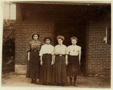 Groups of workers in Hand Silk Mill. LOC nclc.01881