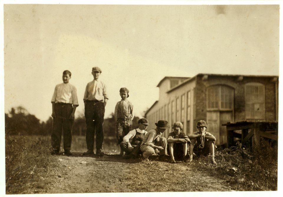Groups of doffers, etc., all working in the Liberty Cotton Mill, Clayton, N.C., taken at 10-00 A.M., October 29th, 1912. I saw a few very young spinners, one apparently ten years old, LOC nclc.02682