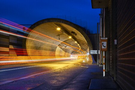 Auto tunnel blur photo