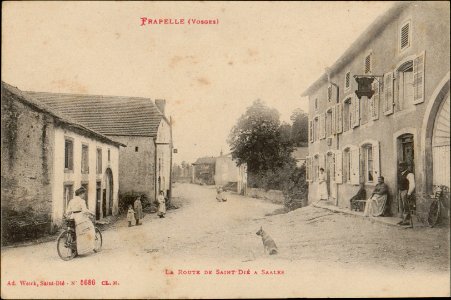 Frapelle (Vosges), La Route de Saint-Dié à Saales CP 4467 PsurR