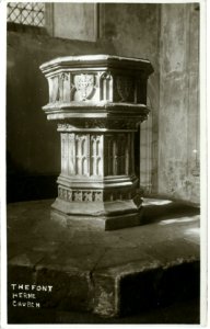 Fred C Palmer font Herne church Kent