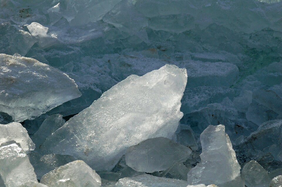 Rock ice floes shelf ice