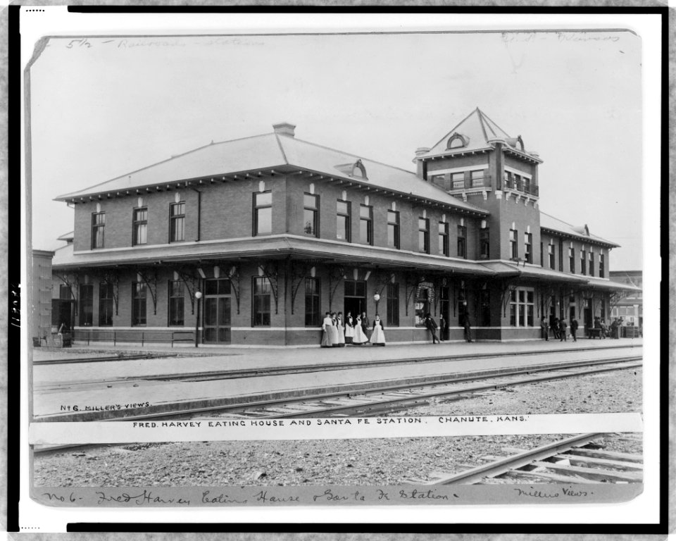 Fred Harvey eating house and Santa Fe Station, Chanute, Kans. LCCN97513766