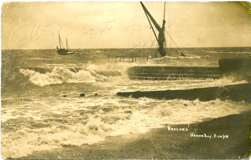 Fred C Palmer grounded barge Herne Bay