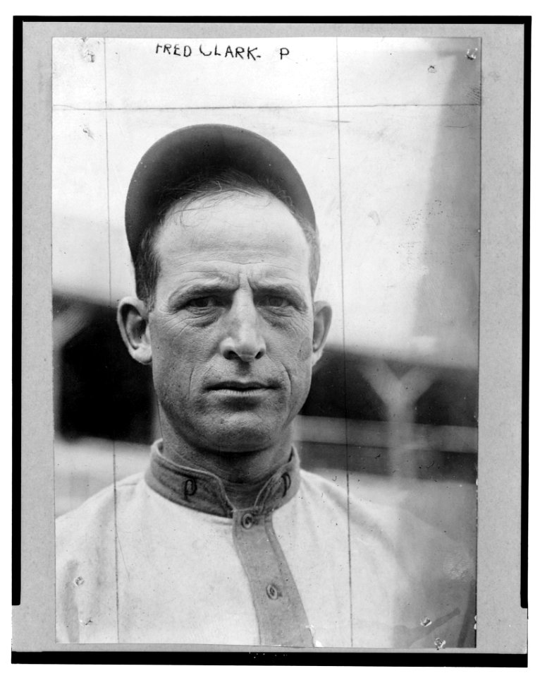 Fred Clifford Cap Clarke, Pittsburgh Pirates baseball player-manager, head-and-shoulders portrait, facing front, wearing uniform LCCN2003689082