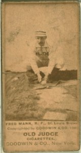 Fred Mann, St. Louis Browns, baseball card portrait LCCN2008675146