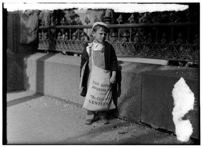 Freddie Kafer, a very immature little newsie selling Saturday Evening Posts and newspapers at the entrance to the State Capitol. He did not know his age, nor much of anything else. He was LOC nclc.05577