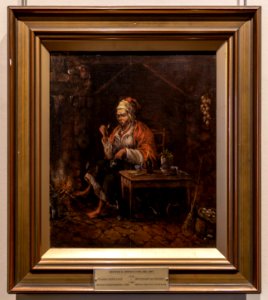 Frederick Timpson I'Ons-A woman smoking a pipe-0637