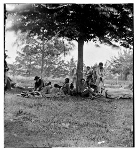 Fredericksburg, Virginia. Wounded Indians from the Wilderness on Marye's Heights LOC cwpb.01551