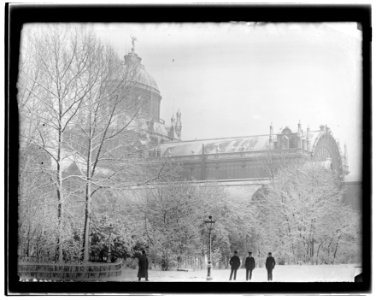 Frederiksplein, Paleis voor Volksvlijt in wintertooi, 1891 (max res) photo