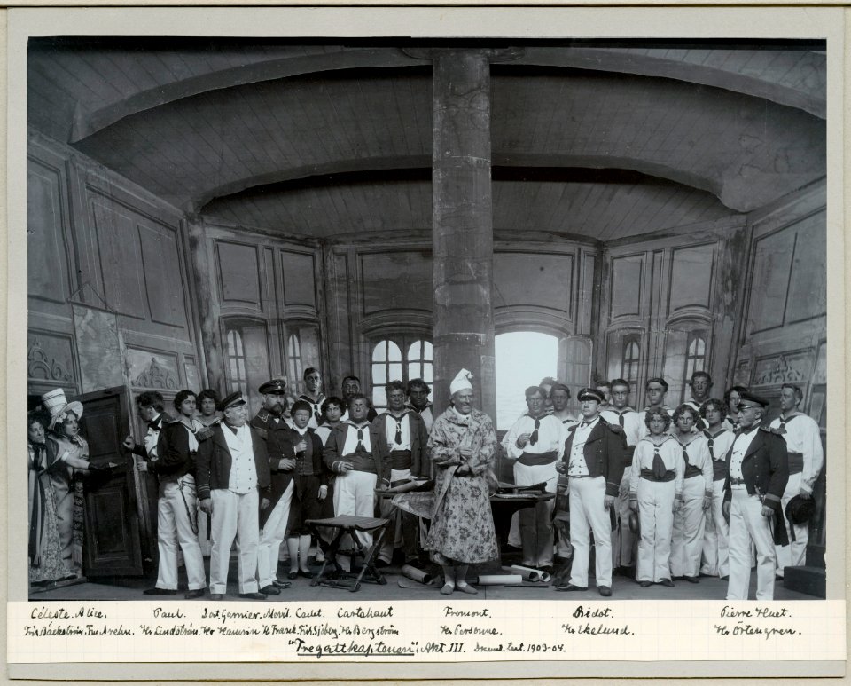 Fregattkaptenen, Dramatiska teatern 1904. Föreställningsbild - SMV - H15 009