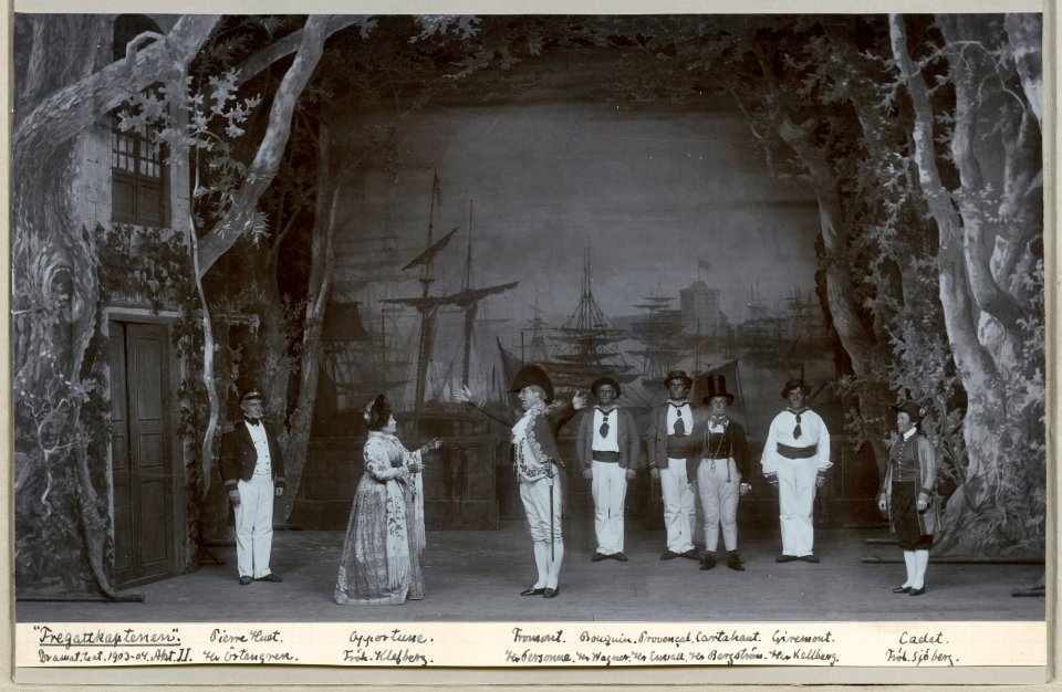 Fregattkaptenen, Dramatiska teatern 1904. Föreställningsbild - SMV - H15 008