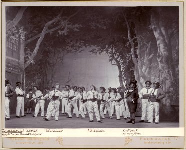Fregattkaptenen, Dramatiska teatern 1900. Föreställningsbild - SMV - H11 057