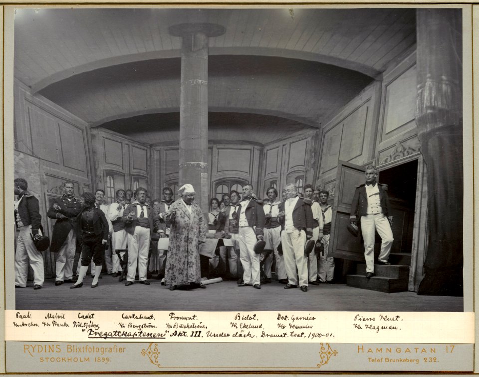 Fregattkaptenen, Dramatiska teatern 1900. Föreställningsbild - SMV - H11 058