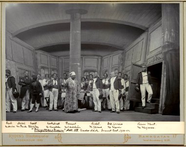 Fregattkaptenen, Dramatiska teatern 1900. Föreställningsbild - SMV - H11 058