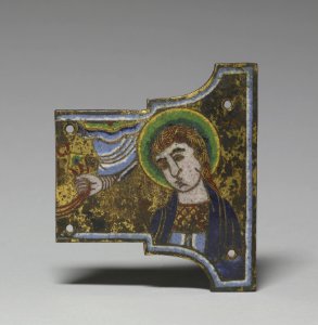 French - Cross Fragment with St John - Walters 44646