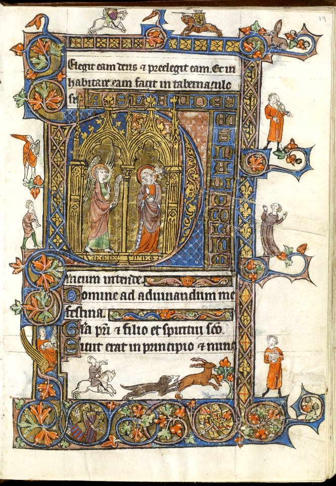 French - Initial D with Annunciation - Walters W10419R