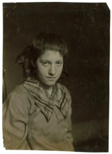 French - Albertine Angelhart, 35 Gangion St. - 14 years old January 2nd - left in 4th grade. Weaver in Flint Mill. Apply for certificate. Had been a weaver one months in one mill and two LOC nclc.05068