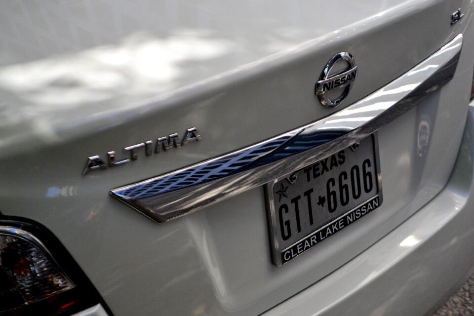 License plate hood chrome