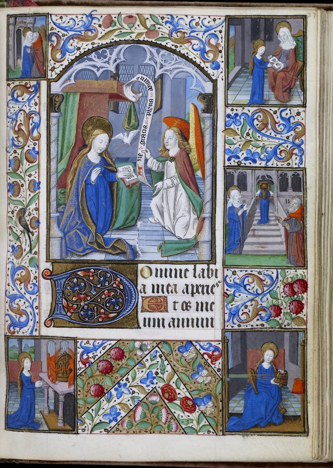 French - Annunciation with Meeting at the Golden Gate - Walters W24937R - Open Obverse